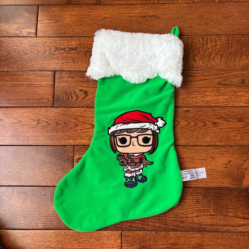 POP Funko x Overwatch Mei (425 Santa Costume) EBGames Exclusive Holiday Stocking